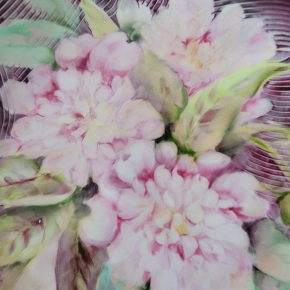 LIMOGES FRANCE 10"VINTAGE HAND PAINTED PLATE PEONIES - Picture 13 of 14